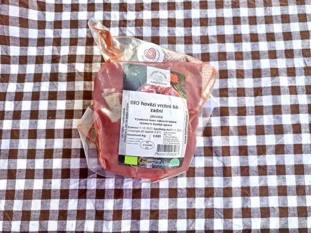 BIO hovězí vrchní šál, 600-800 g