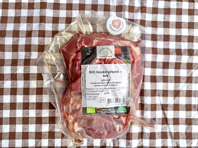 BIO hovězí krk bez kosti, 400-600 g
