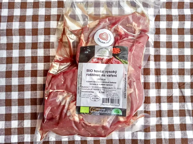 BIO hovězí vysoký roštěnec na vaření, 600-800 g