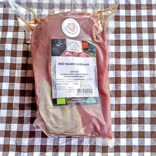 BIO hovězí pravá svíčková, 800-1000 g