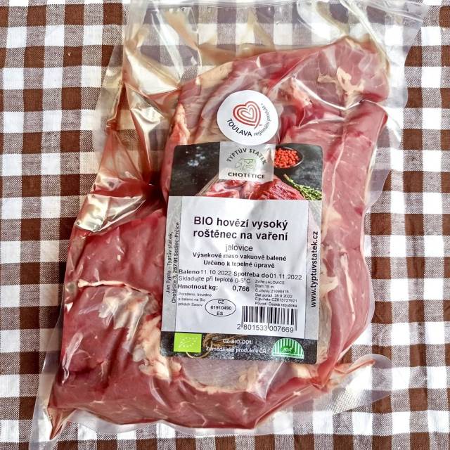 BIO hovězí vysoký roštěnec na vaření, 400-600 g