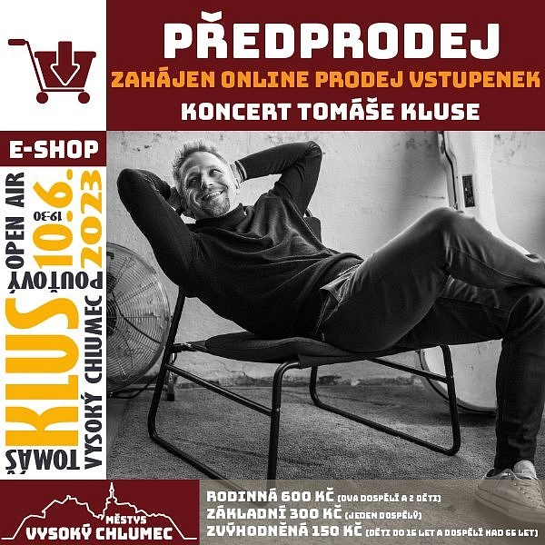 Tomáš KLUS LIVE - pouťový OPEN AIR Vysoký Chlumec