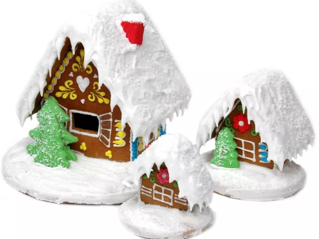 Perníkové chaloupky zasněžené